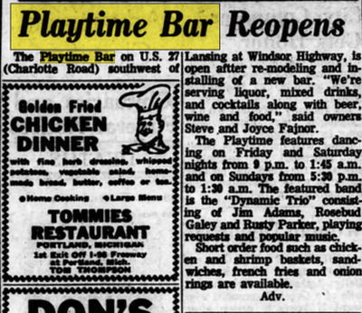 Playtime Bar (Murphys Bar) - May 27 1967 Reopens